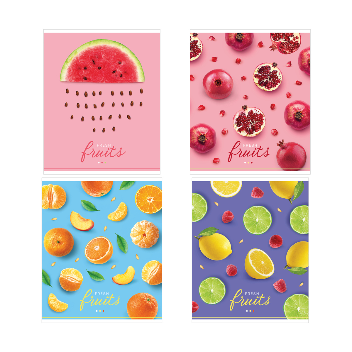 Тетрадь 48л., А5, клетка ArtSpace "Фрукты. Juicy fruits", эконом