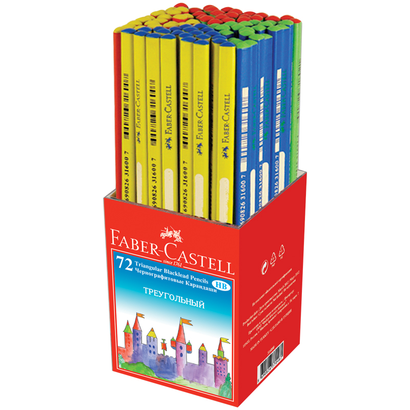 Карандаш ч/г Faber-Castell "Triangular" HB, трехгран., заточен.