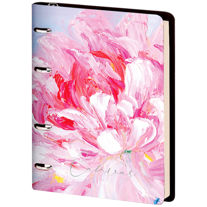 Тетрадь на кольцах А5, 80л. ЛАЙТ, кожзам, Greenwich Line "Vision. Canvas", тон. блок