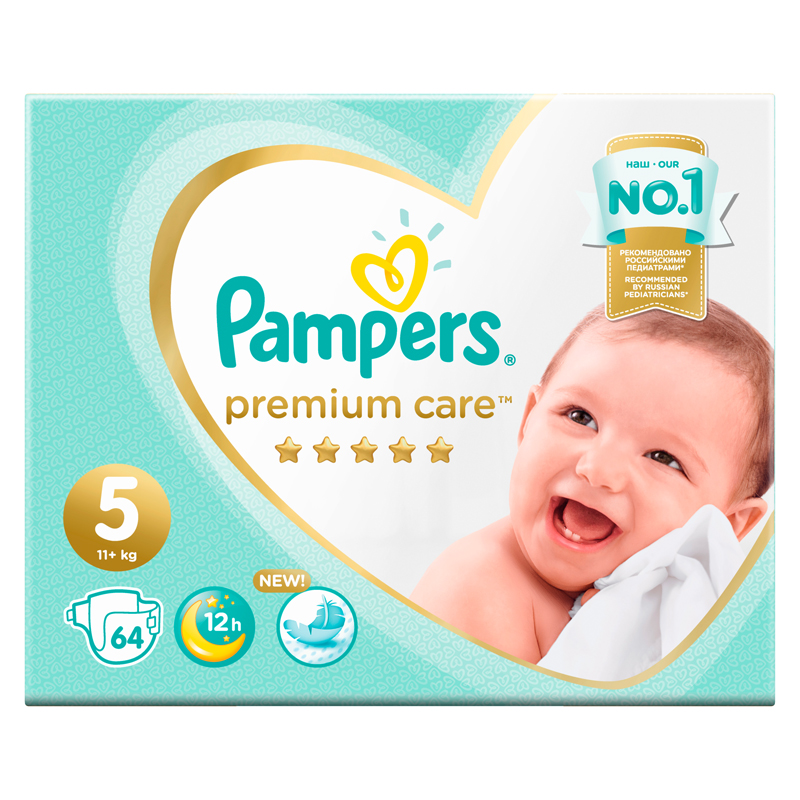 Подгузники Pampers "Premium", юниор (> 11 кг), 64шт. (ПОД ЗАКАЗ)