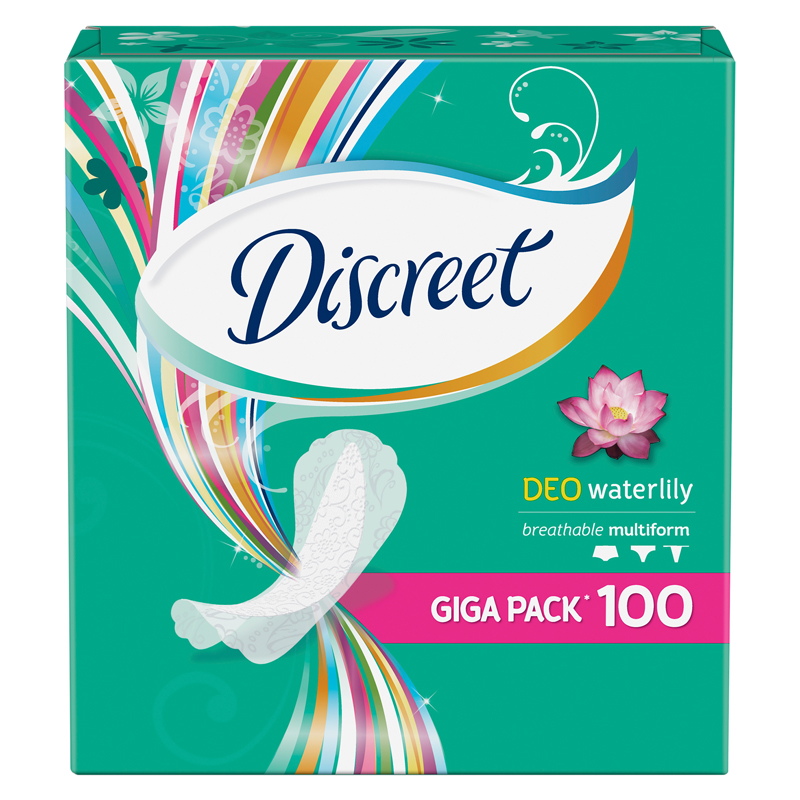 Прокладки женские ежедневные Discreet "Deo WaterLily Multiform", 100шт. (ПОД ЗАКАЗ)