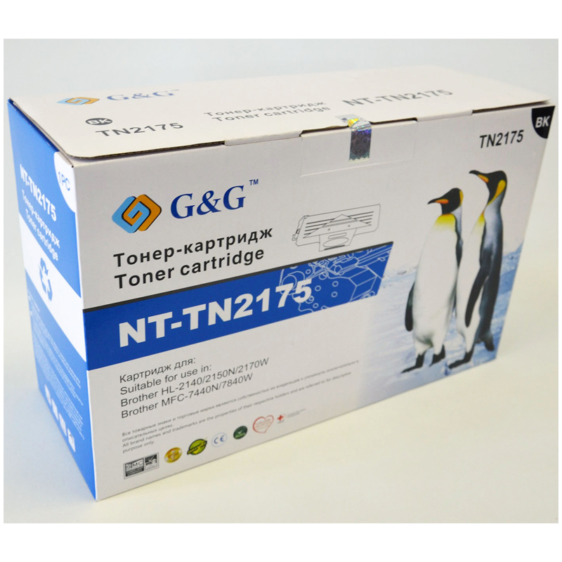 Тонер-картридж совм. G&G TN-2175 черный для Brother HL-2140/2142/2150/2170/DCP-7030/7032 (2600стр)