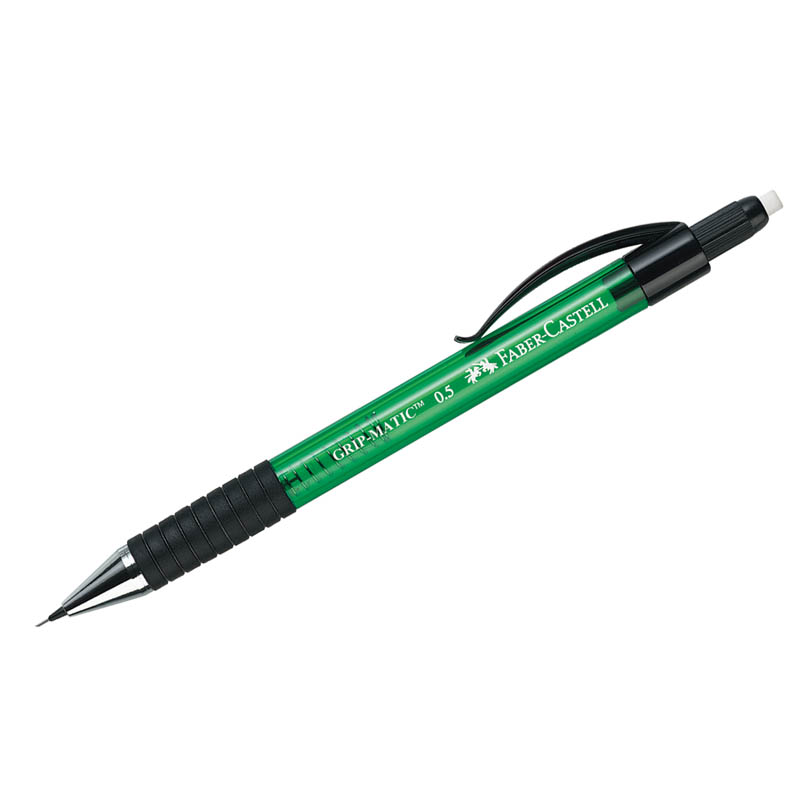 Карандаш механический "Grip Matic 1375", 0,5мм, с ластиком, зеленый корпус