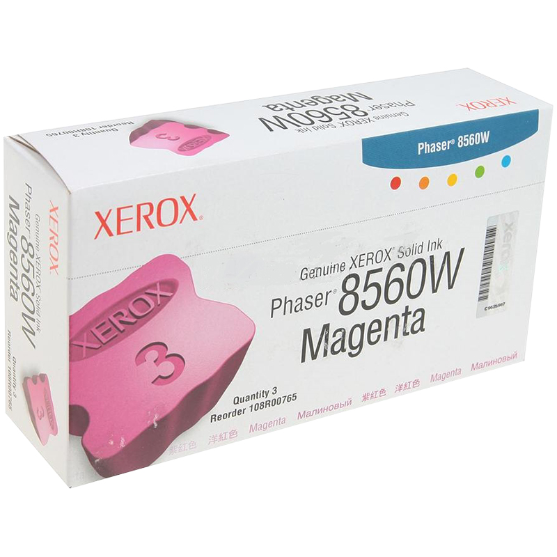 Чернила твердые ориг. Xerox 108R00765, упак 3шт., пурпурные для Phaser 8560 (3*1K)