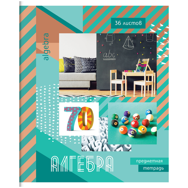 Тетрадь предметная 36л. ArtSpace "Открытый урок" - Алгебра, ВД-лак
