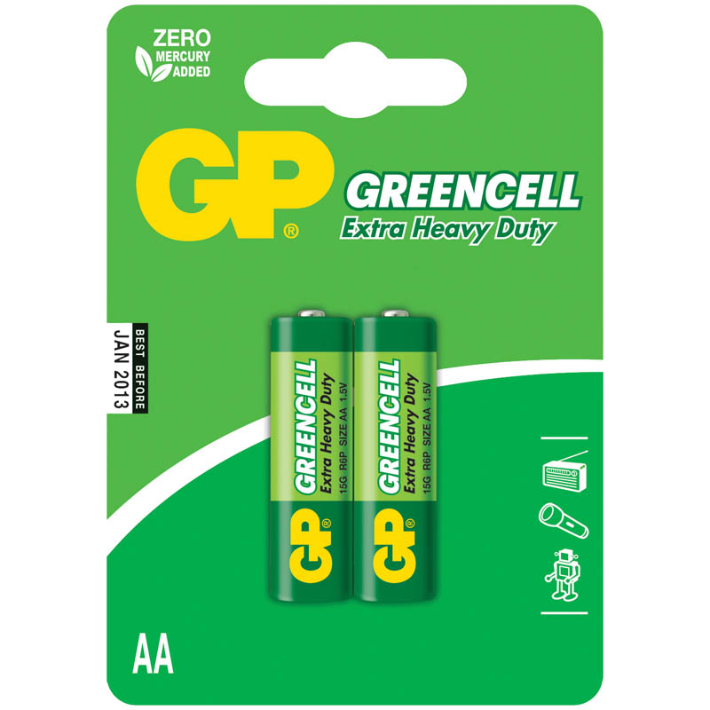 Батарейка R06 GP Greencell 15G BC2