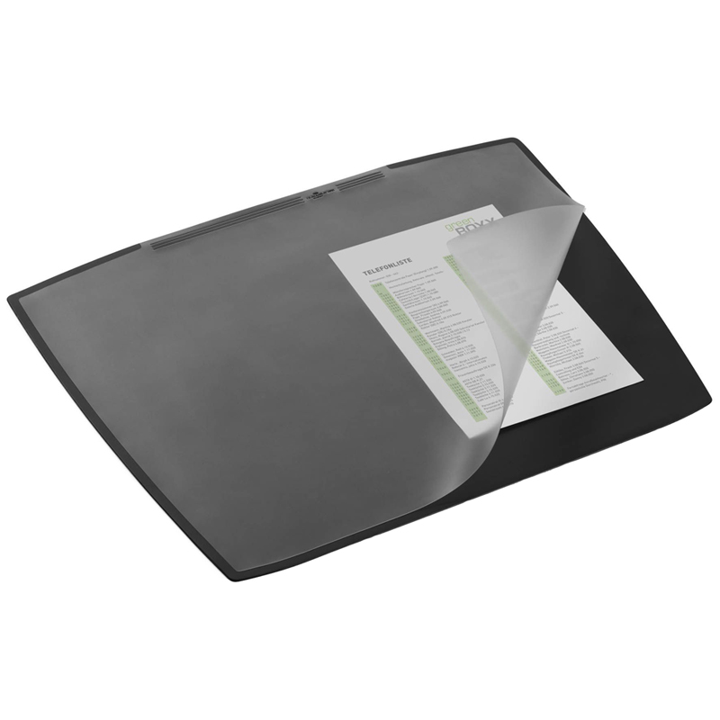 Настольное покрытие Durable "Artwork" 52*65см, с прозрачным верхним листом, черное
