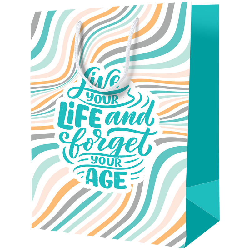Пакет подарочный 33*42*12см ArtSpace "Forget age", ламинированный