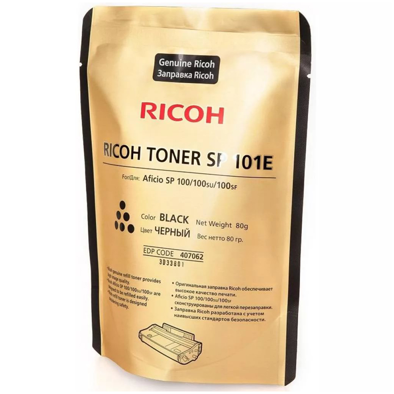 Тонер Ricoh SP 101E черный для Aficio SP 100/SP 100SU/SP 100SF/SP 200N/SP 200S/SP 202SN 80г(2000стр)