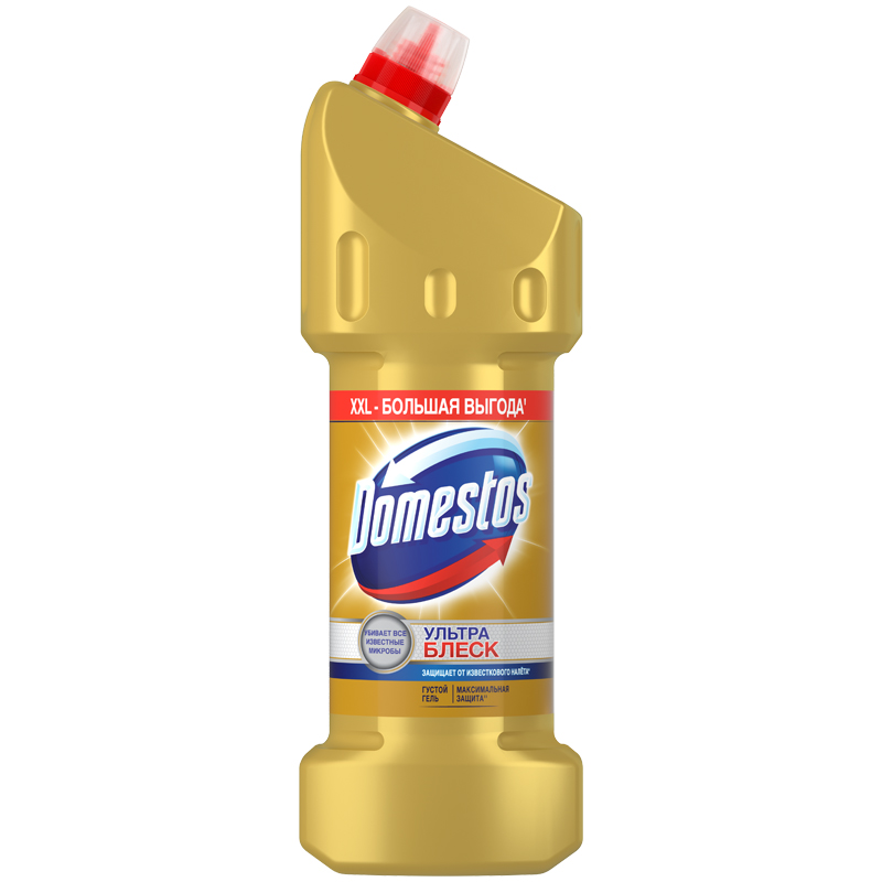 Средство для туалета Domestos "Ультра блеск", гель, 1,5л