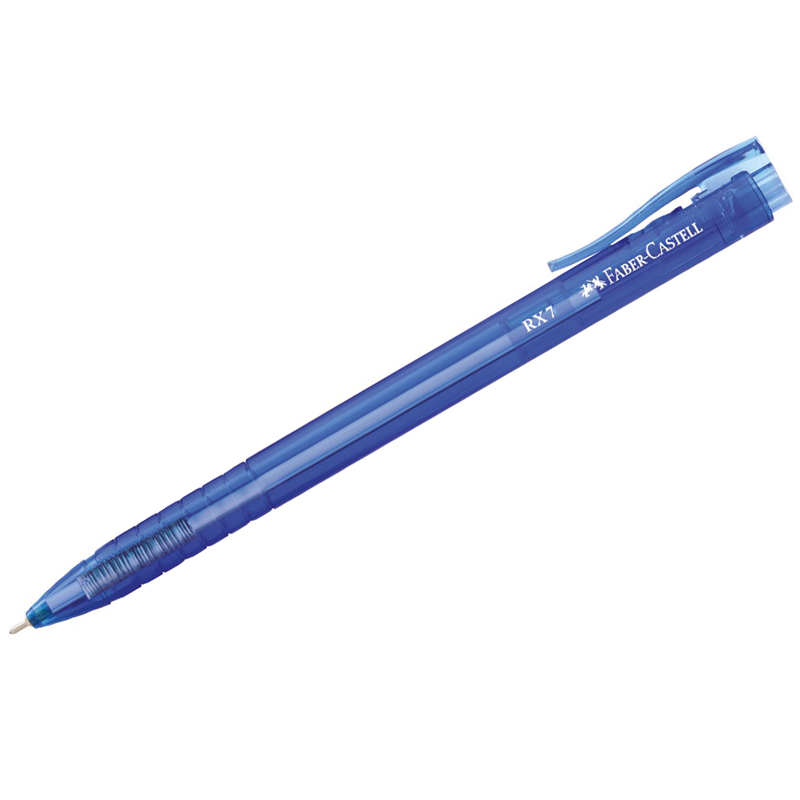 Ручка шариковая автоматическая Faber-Castell "RX7" синяя, 0,7мм