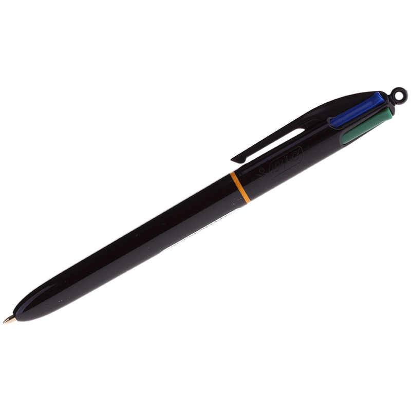Ручка шариковая автоматическая Bic "4Colors" 04цв., 1,0мм, черный корпус, классические цвета