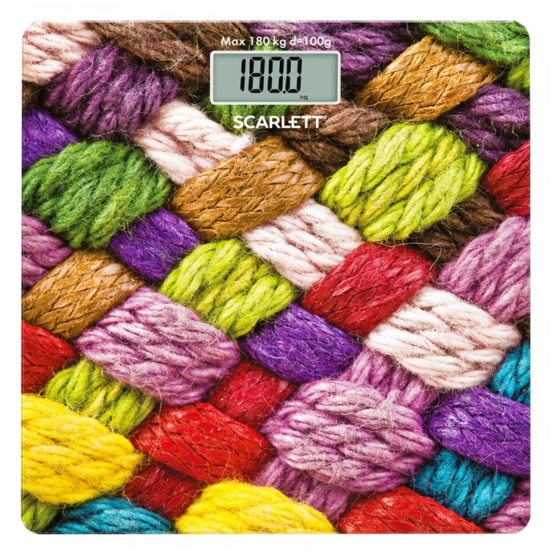 Весы напольные Scarlett SC-BS33E031, электронные, стекло, 180кг