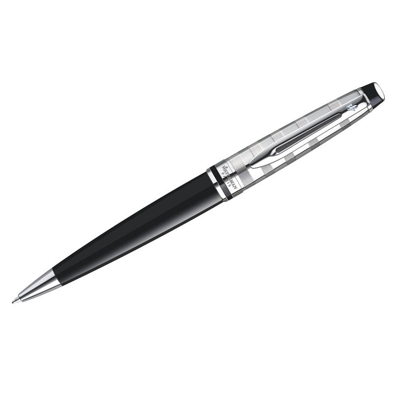 Ручка шариковая Waterman "Expert Deluxe Black CT" синяя, 1,0мм, поворотный механизм, подар.уп.
