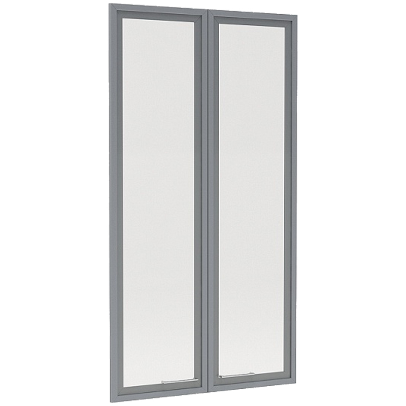 Двери стеклянные Pro-Trade, в металлической рамке, 397х2*21*1080, комплект