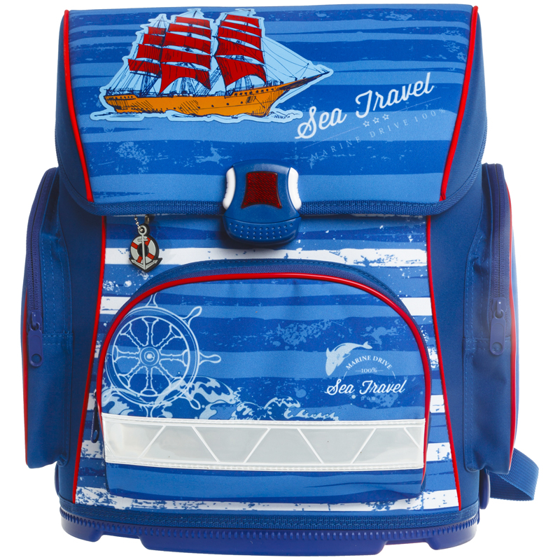 Ранец Hatber Optimum "Sea Travel" 37*30*17см, 1 отделение, 3 кармана, анатомическая спинка