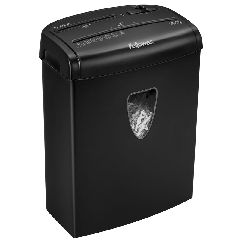 Уничтожитель документов Fellowes H-8CD, 4 ур. секр. 4х35мм, 8 лист, 15л, скрепки,скобы,CD,карты