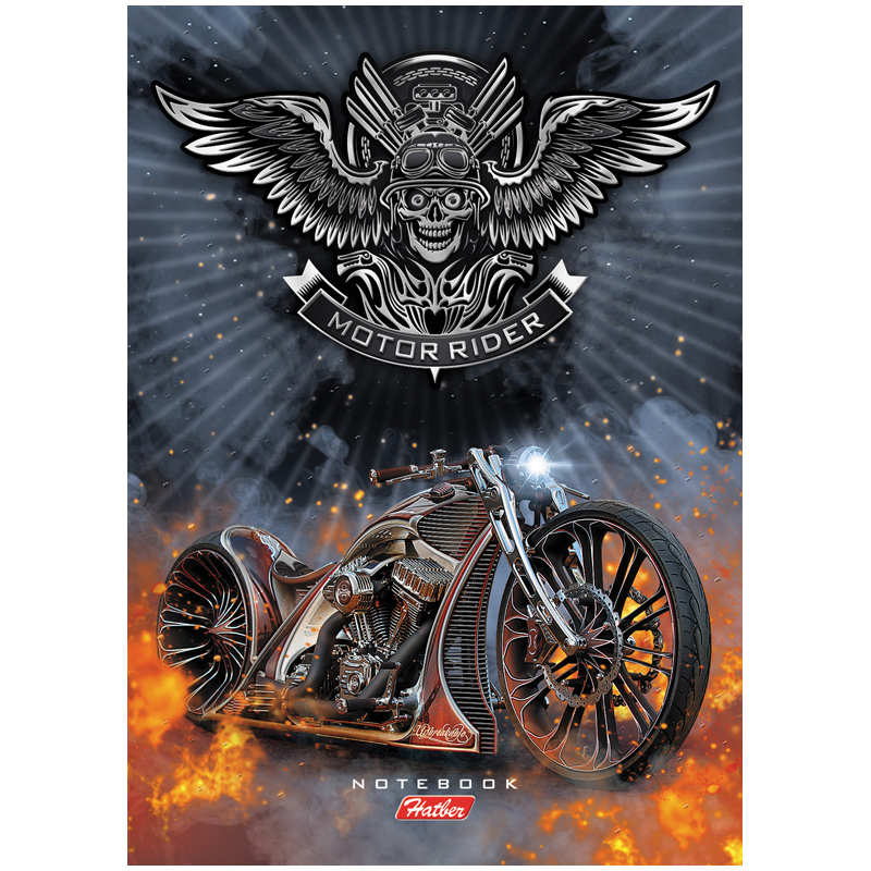 Бизнес-блокнот А6 80л. Hatber "Speed&Drift",  матов. ламинация, 3D фольга, 3D лак