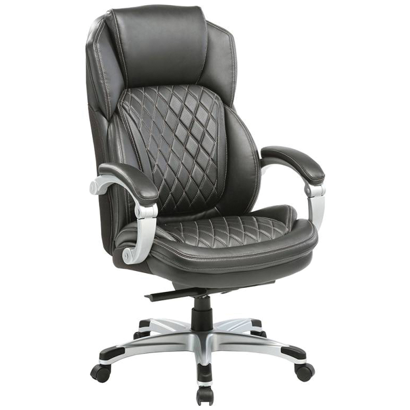 Кресло руководителя Бюрократ T-9915/Black кожа/кожзам черная, до 180кг