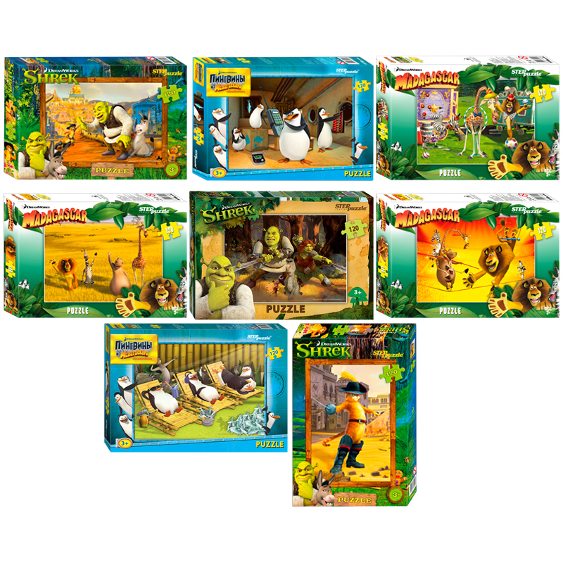 Пазл  120 эл. Step Puzzle "DreamWorks", ассорти, картонная коробка