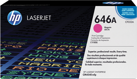 Картридж ориг. HP CF033A (№646A) пурпурный для Color LaserJet CM4540 (12500стр)
