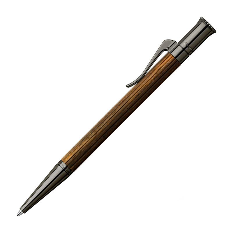 Ручка шариковая Graf von Faber-Castell "Classic Macassar" черная, поворотн., подар. уп.