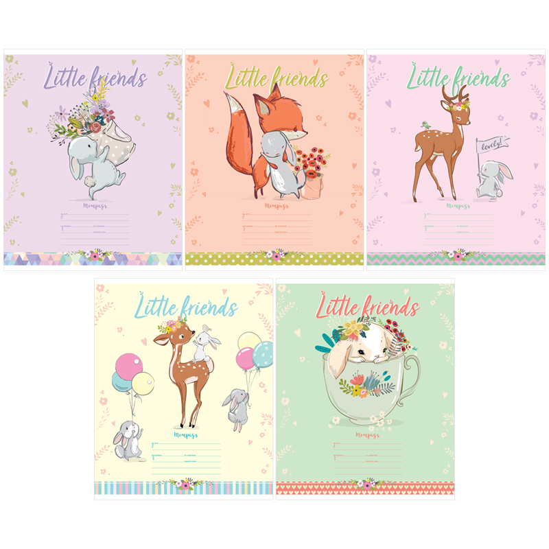 Тетрадь 12л клетка «Little friends»