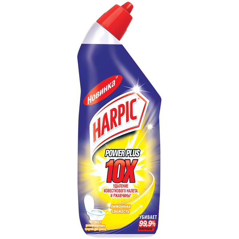 Средство для туалета Harpic Power Plus "Лимонная свежесть", дезинфицирующ., 700мл
