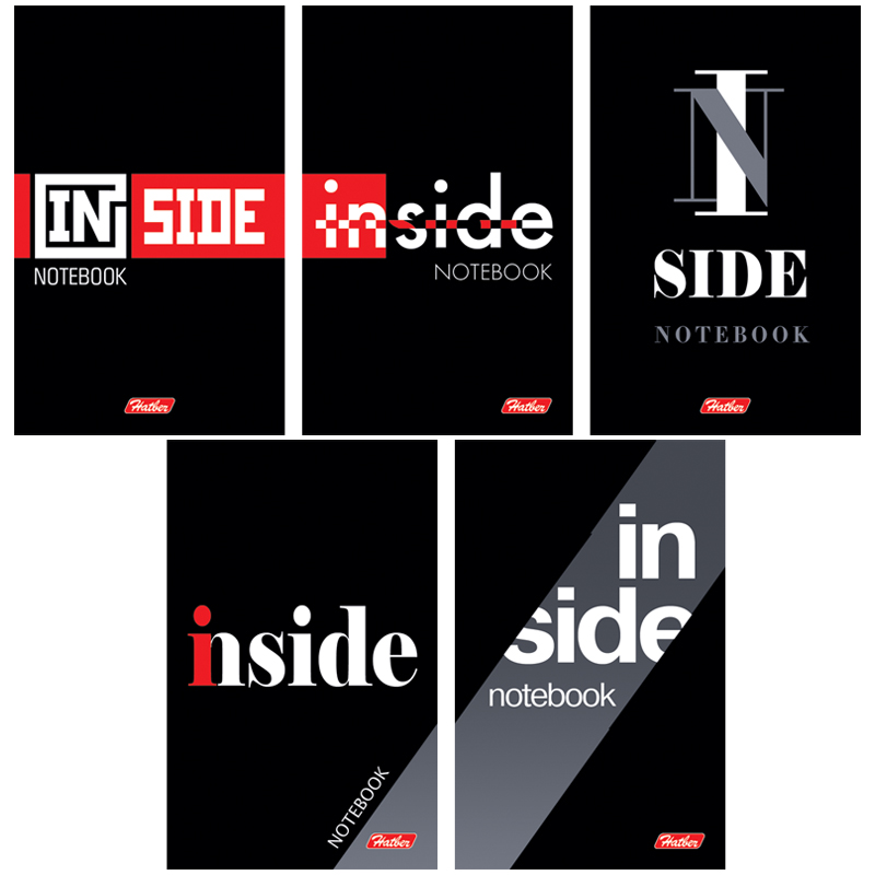 Блокнот А7 48л. на склейке Hatber "INSIDE", 3-х цветный блок