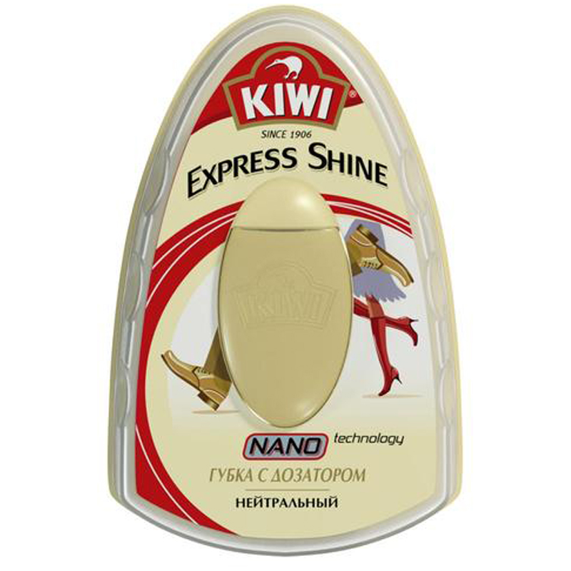 Губка для обуви KIWI, с дозатором, бесцветная, 7мл