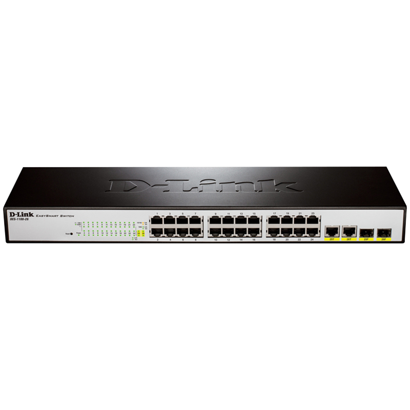 Коммутатор D-Link DES-1100-26, EasySmart switch 24 ports 10/100Mbps and Combo 10/100