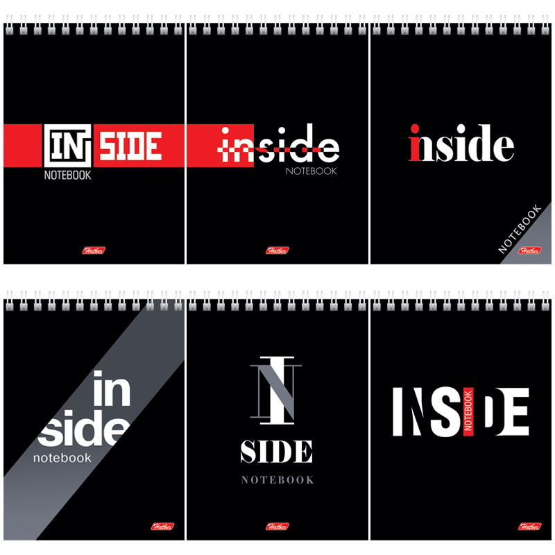 Блокнот А6 40л. на гребне Hatber "INSIDE"
