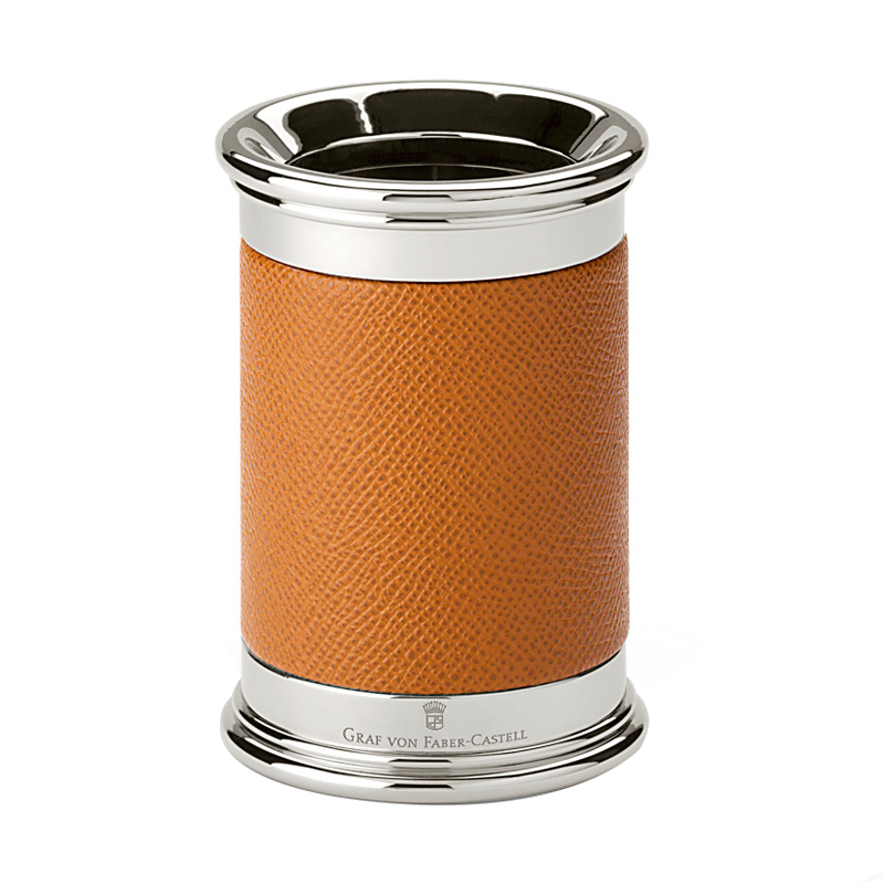 Подставка-стакан для ручек Graf von Faber-Castell "Epsom" натуральная кожа, коньячный цвет