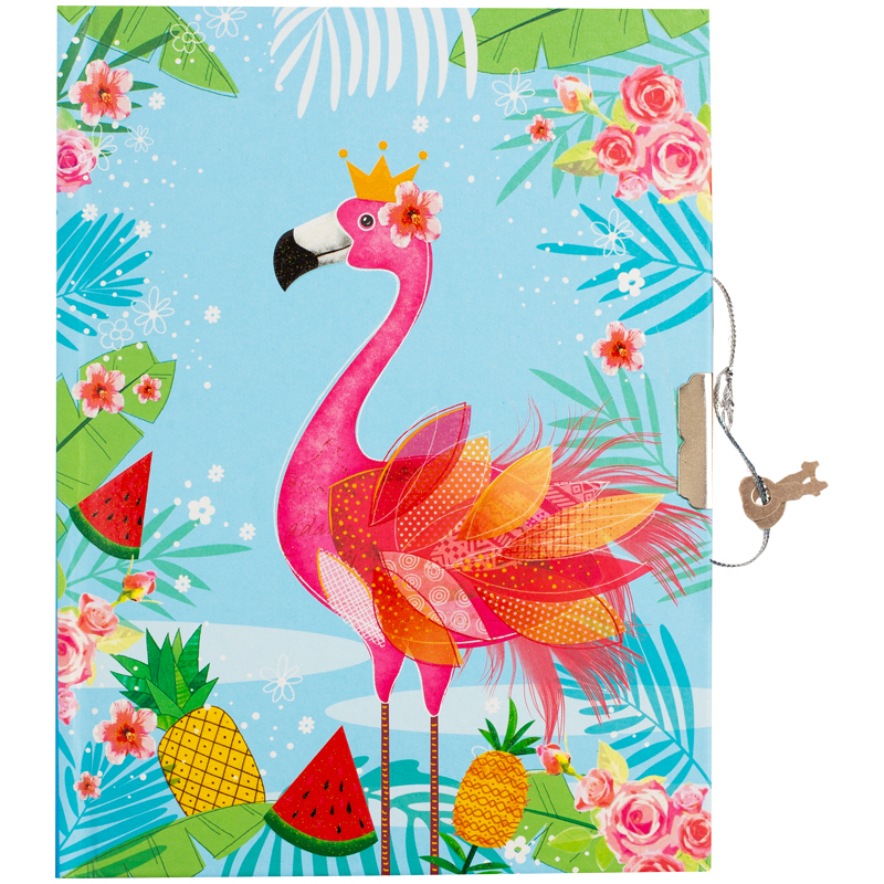 Записная книжка 7БЦ B6 64л. ArtSpace "Flamingo", метал. замок