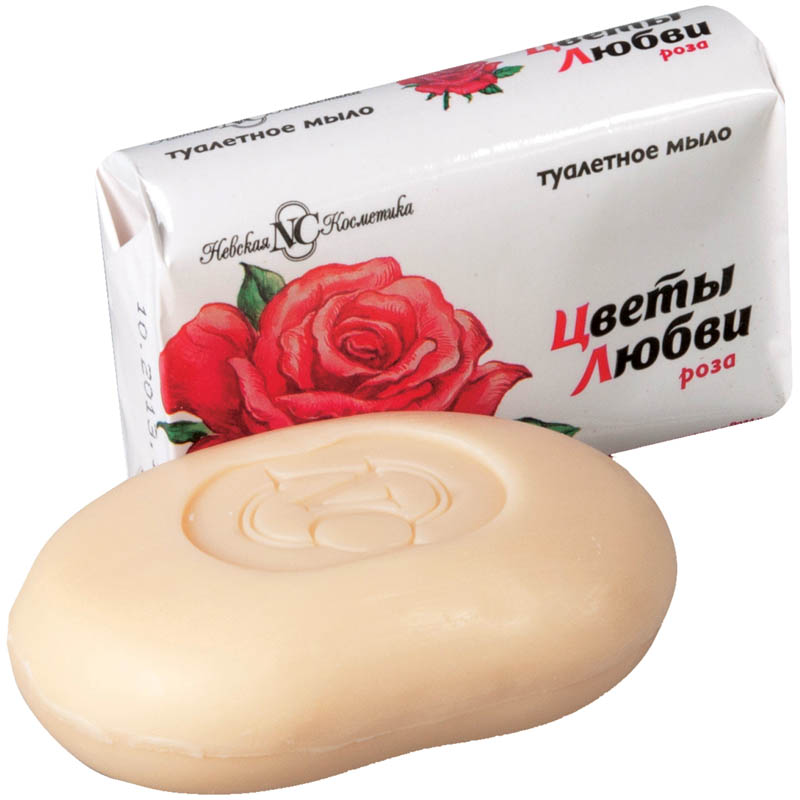Мыло туалетное ЦВЕТЫ ЛЮБВИ Роза, 90гр