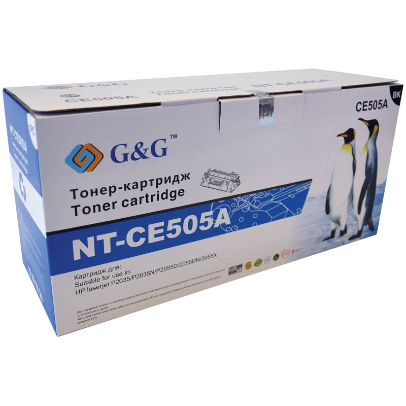 Картридж совм. G&G CE505A черный для НР LJ P2035/P2035n/P2055d/P2055dn/P2055x (2300стр)