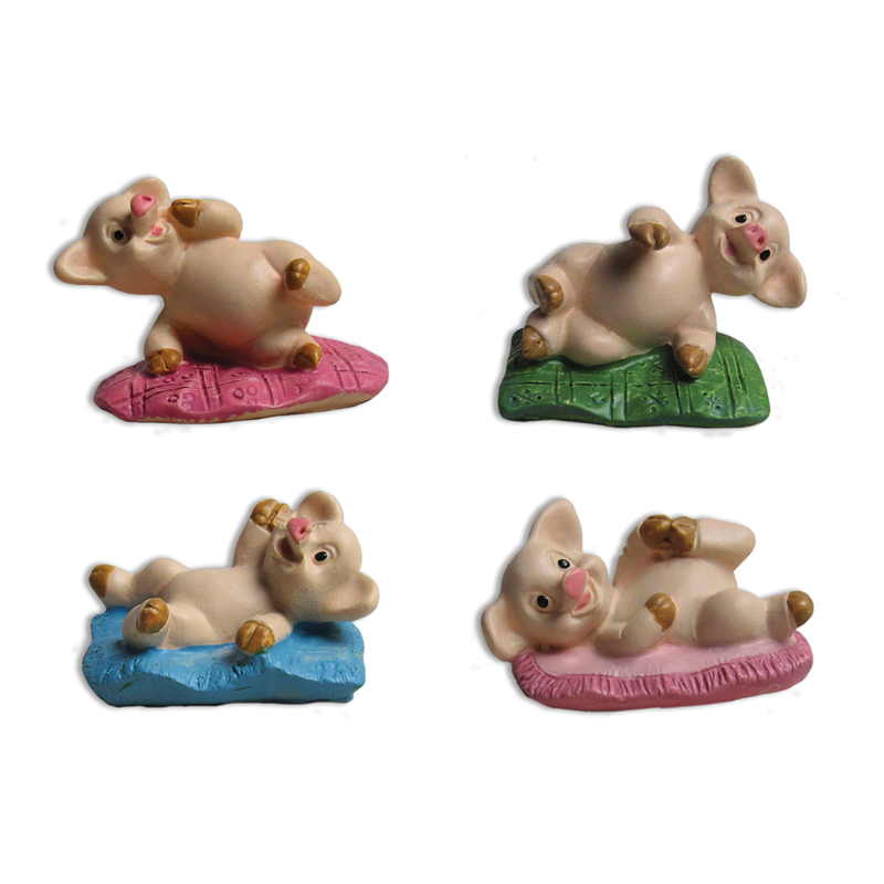 Фигурка из полирезины "Веселая Свинка", 4*3,5*3см, в сумочке