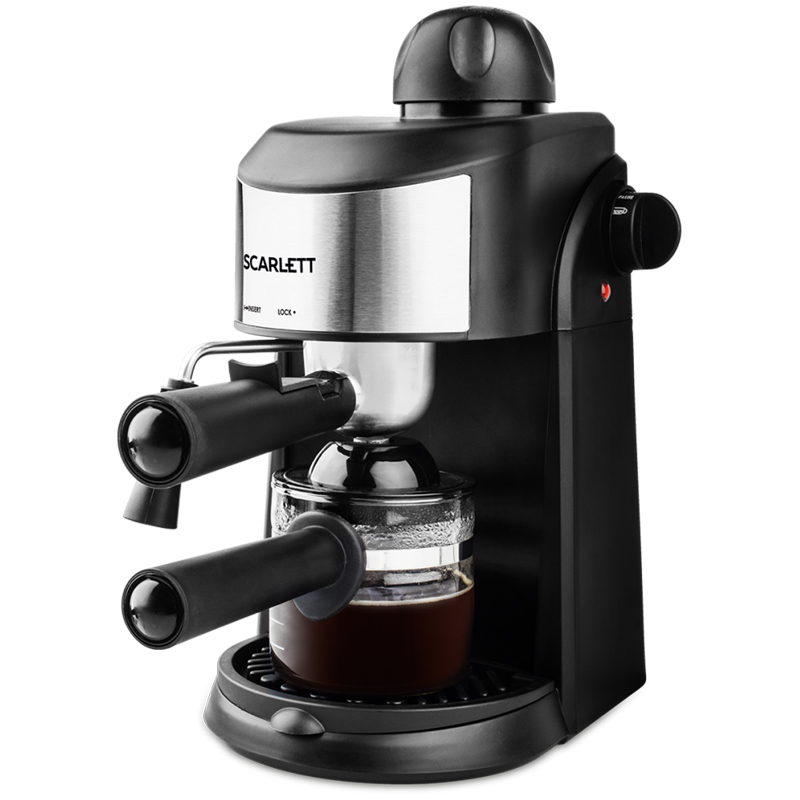 Кофеварка рожковая Scarlett SC-CM33005, 800Вт, 3,5Бар, 2-4 чашки