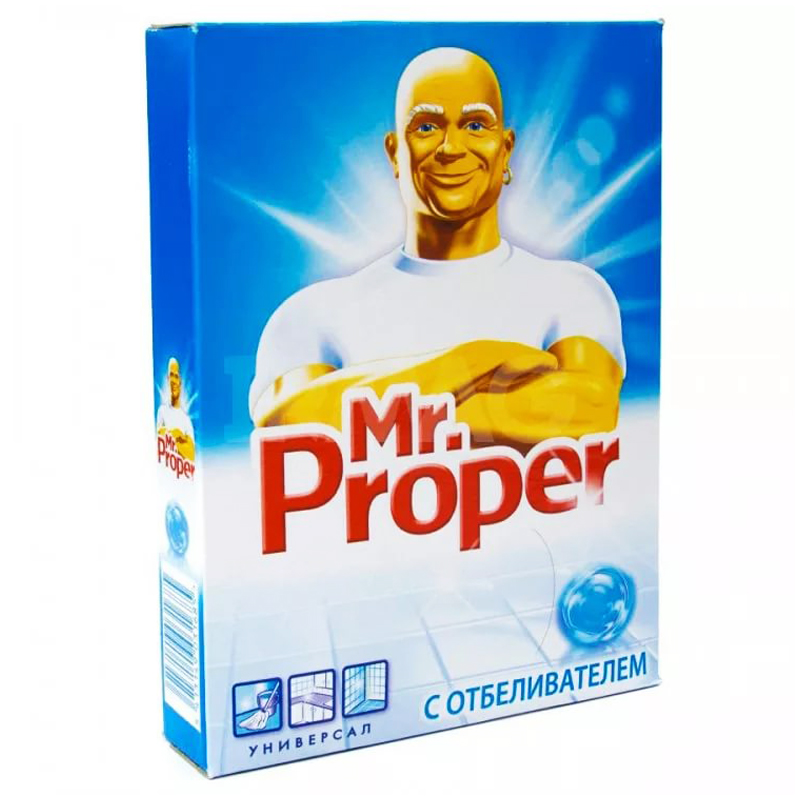 Универсальный моющий порошок Mr.Proper, отбеливающий эффект, 400г