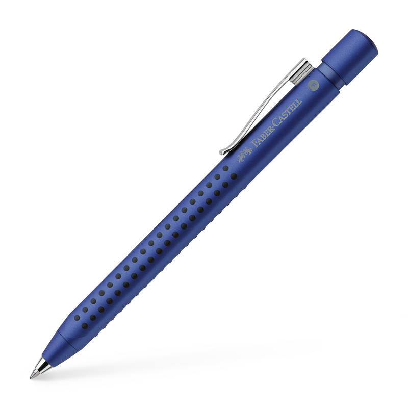 Ручка шариковая автоматическая Faber-Castell "Grip 2011" синяя, 0,5мм, трехгран., синий корпус, блистер