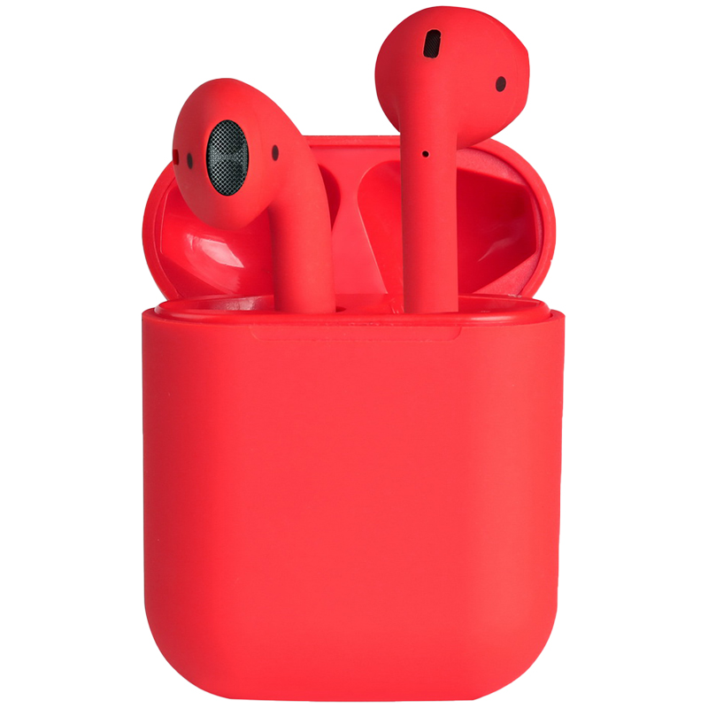 Наушники с микрофоном беспровод. Smartbuy i12, Bluetooth 5.0, сенс. упр. 8-pin (lightning), красно-розовый