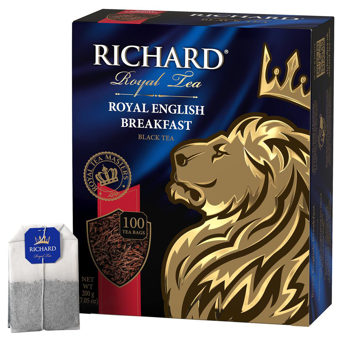 Чай Richard "Royal English Breakfast", черный, 100 пакетиков по 2г