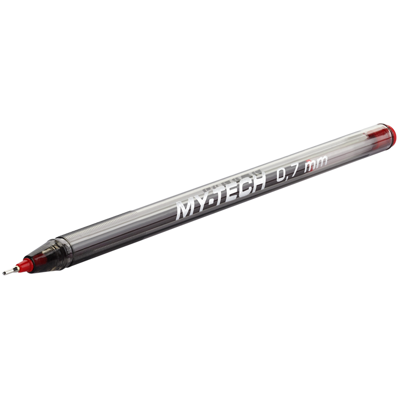 Ручка шариковая PenSan "My-Tech" красная, 0,7мм, игольчатый стержень, на масляной очнове