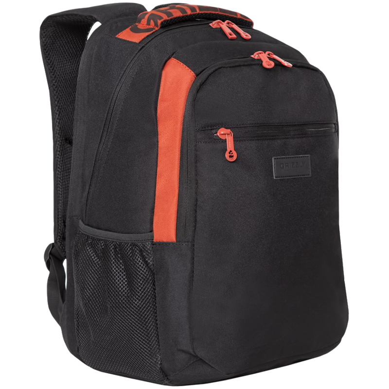 Рюкзак Grizzly, 42*31*24см, 3 отделения, 3 кармана, анатомическая спинка, черный