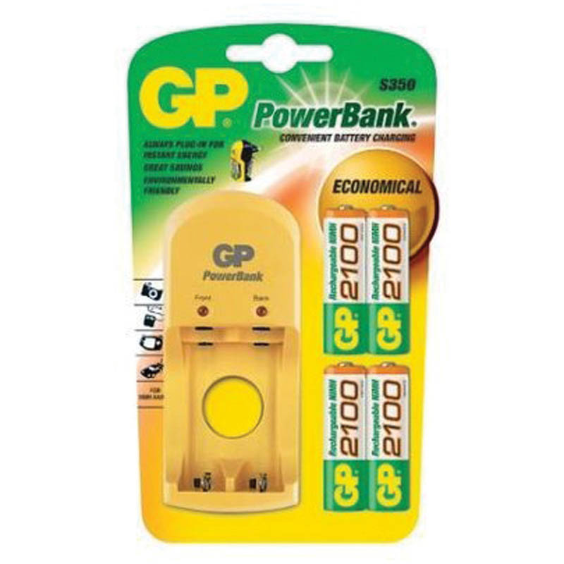 Зарядное устройство GP PB350GS210-UE4 + 4шт акк. HR06 2100mAh