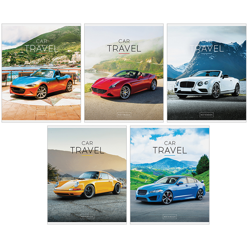 Тетрадь 48л., А5, клетка ArtSpace "Авто. Car travel", глянцевый уф-лак