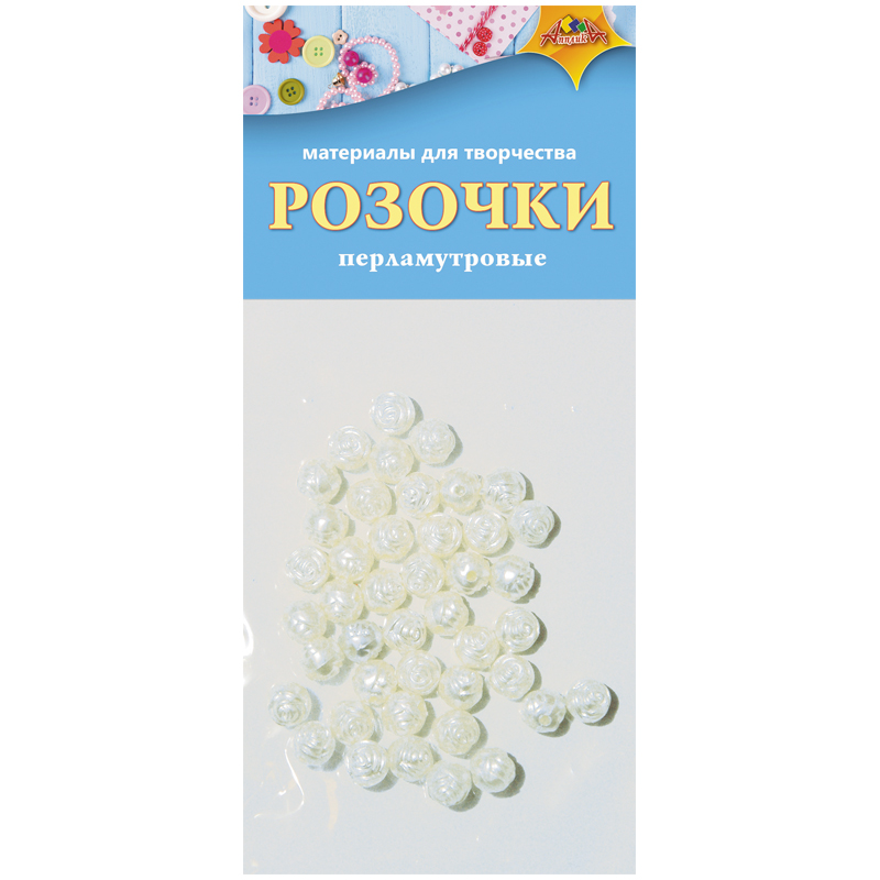 Материал декоративный Апплика "Розочки", перламутр