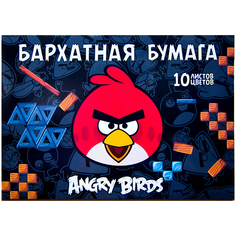 Бархатная бумага А5 Hatber 10цв. 10л., в папке с европодвесом