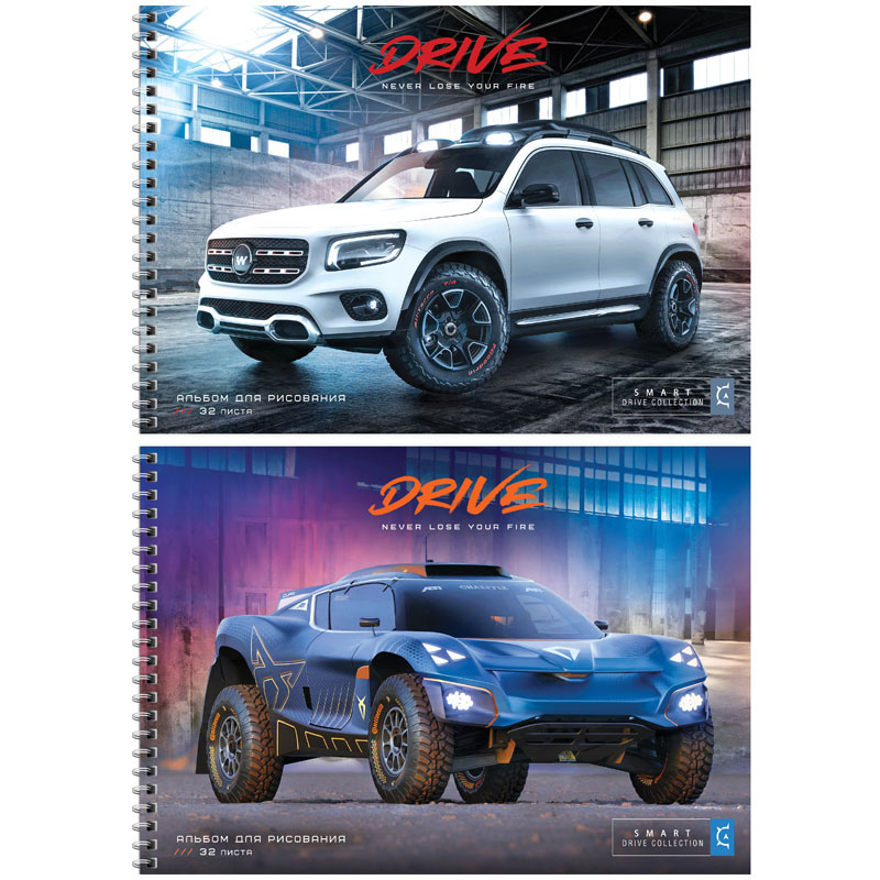Альбом для рисования 32л., А4, на гребне ArtSpace "Авто. Drive", эконом