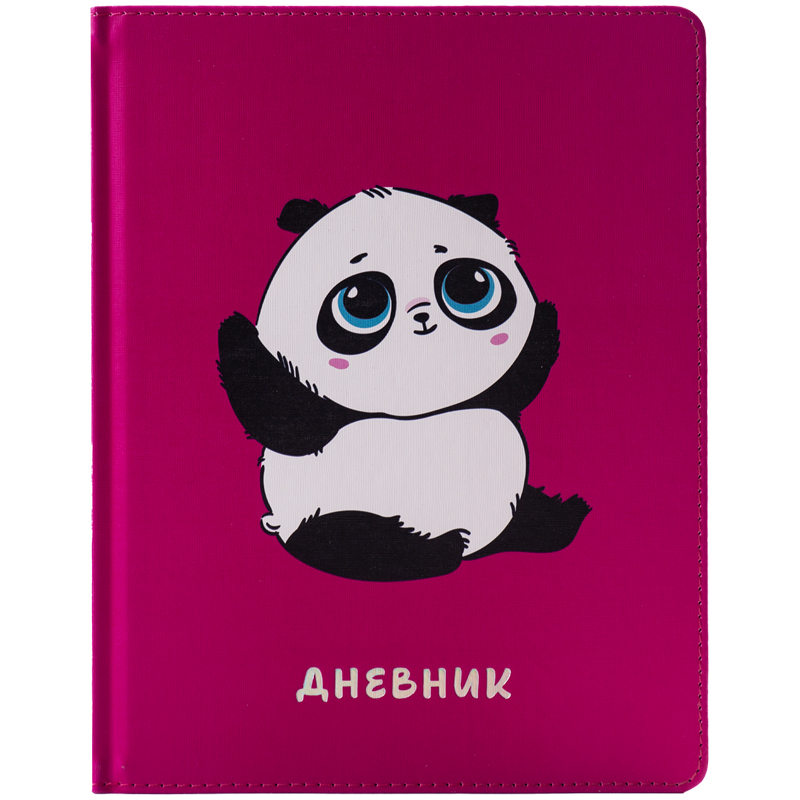 Дневник 1-11 кл. 48л. (твердый) Greenwich Line "Funny panda", иск. кожа, тон. блок, ляссе